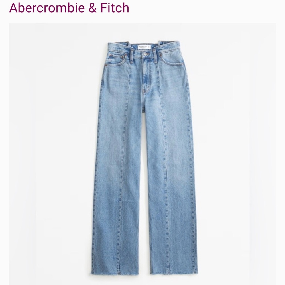 Abercrombie & Fitch Light Curve Love Wide Leg Jeans